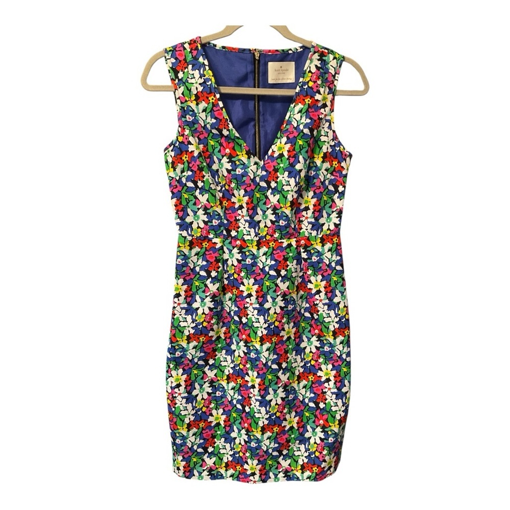 Kate Spade Mira in Full Bloom Silk Blend Floral Dress Size 4